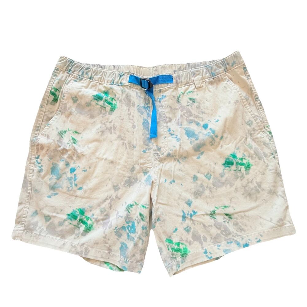 Sun + Stone Mens Shorts Tie Dye Splatter Print Chino Sz XL 38